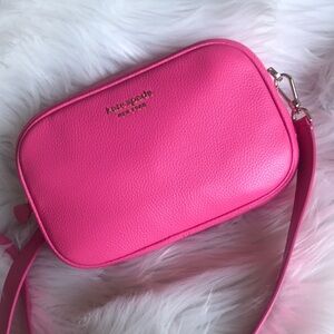 Kate spade bubblegum pink crossbody bag in leather